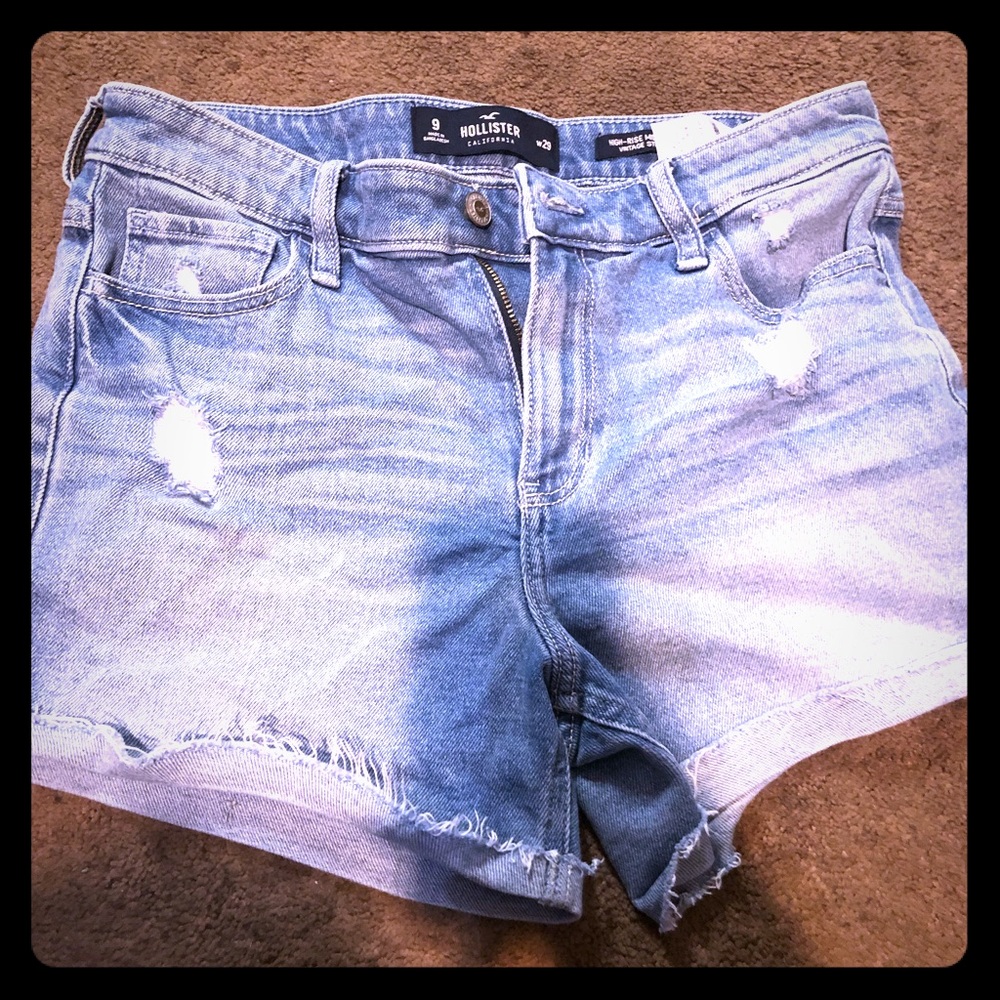 light wash shorts